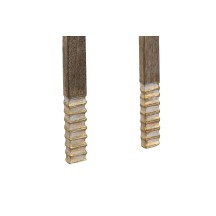 SET de 2 couverts à salade/service en Manguier DÉCAPAGE DORÉ 2