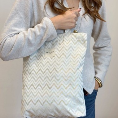 Petit tote Bag ASTRO à fermeture éclair de la marque De La MUR