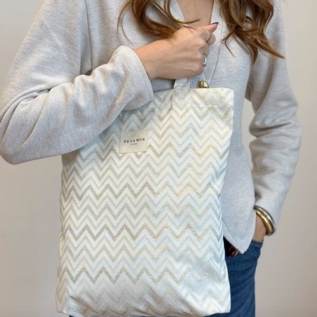 Petit tote Bag ASTRO à fermeture éclair de la marque De La MUR