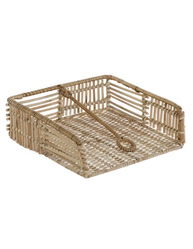 PORTE-SERVIETTES ROTIN FER NATUREL MARRON
