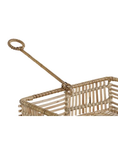 PORTE-SERVIETTES ROTIN FER NATUREL MARRON