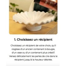 Boite Bougie "Poudrée Paris" parfumée MUSC BLANC 500 g - 200 heures 2