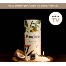 Boite Bougie "Poudrée Paris" parfumée MASSAGE A BALI 500 g - 200 heures