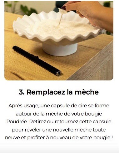 Boite Bougie "Poudrée Paris" parfumée CEDRE MARIN 500 g - 200 heures