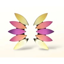 Boucles d'oreilles en cuir Bloom (Large) Sunrise