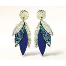 Boucles d'oreilles PAMPA FIT Cosmos/Bleu Métallisé-CLIPS