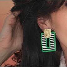 Boucles d'oreilles en cuir Lola Sunrise Holo