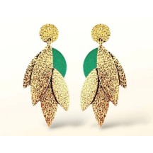 Boucles d'oreilles Sunny vert velours
