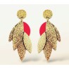 Boucles d'oreilles Sunny rouge corail