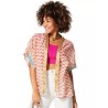 KIMONO Façon veste été courte manches courtes (crème, turquoise, rose, or)