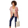 KIMONO Façon veste été courte manches courtes (creme, rose, bleu, or)
