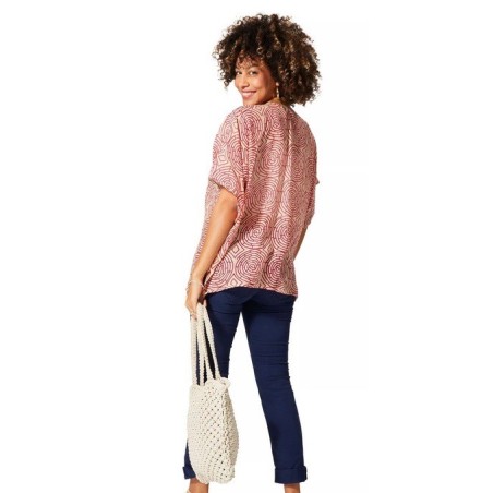KIMONO Façon veste été courte manches courtes (creme, rose, bleu, or)