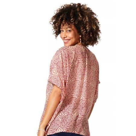 KIMONO Façon veste été courte manches courtes (creme, rose, bleu, or)