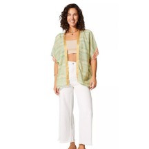 KIMONO Façon veste été courte manches courtes (crème, vert, orange, or)