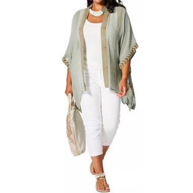KIMONO été mi-long manches 3/4 - vert