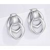Boucles d'oreilles en acier inoxydable Argent- Anneaux