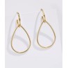 Boucles d'oreilles en acier inoxydable dorée - créole goutte