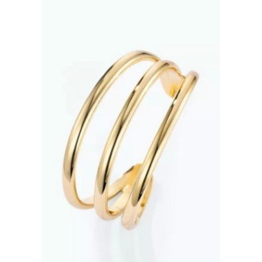Bracelet jonc double en acier inoxydable argent