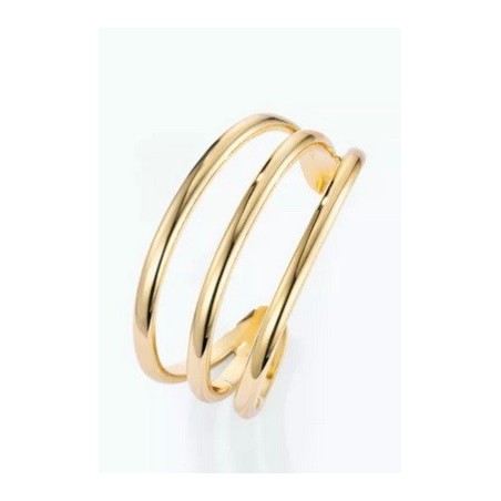 Bracelet jonc double en acier inoxydable argent
