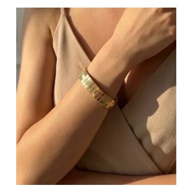 Bracelet en acier inoxydable doré