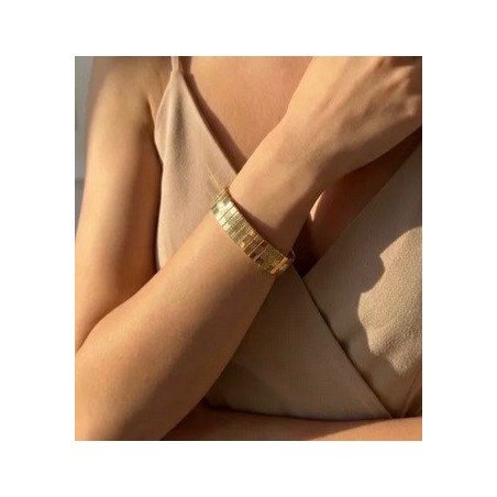 Bracelet en acier inoxydable doré