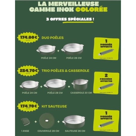 Les merveilleuses offres spéciales sur la Gamme INOX jusqu'au 31 Décembre 2026