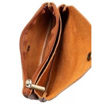 Porte monnaie en cuir KEREN coloris rose métal 2