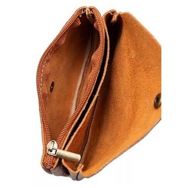 Porte monnaie en cuir KEREN coloris bronze