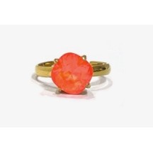 Bague MOZIE acier inoxydable Doré et crystal ajustable