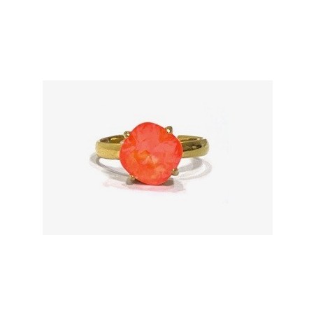 Bague MOZIE acier inoxydable Doré et crystal ajustable