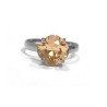 Bague MOZIE acier inoxydable Argenté et crystal ajustable