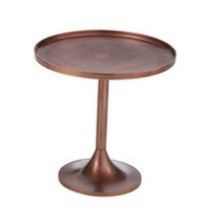 Table ronde aluminium bronze petit modèle à l'unité