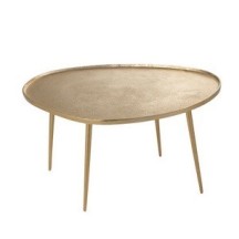 Table Aluminium dorée Vintage grand modèle à l'unité