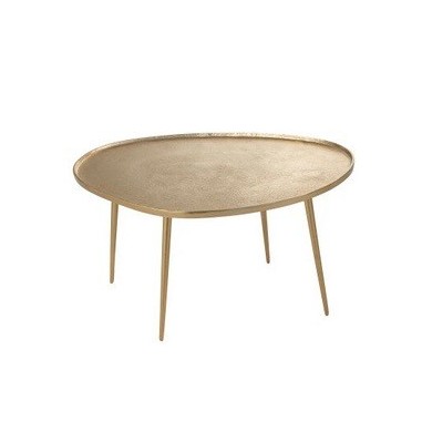 Table Aluminium dorée Vintage grand modèle à l'unité