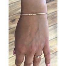 Bracelet Anouck argent 925 et or laminé (gold filed) de la marque LOUMAE