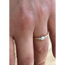 Bague Pearl Or laminé (gold filed) et argent 925 ajustable