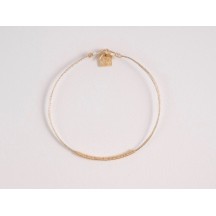 Jonc Sabrina Or laminé (gold filed) et argent 925 ajustable de la marque LOUMAE