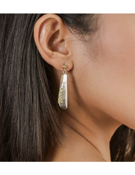 Boucles d'oreilles CALLIOPE Nacre grise de la Marque Nature Bijoux