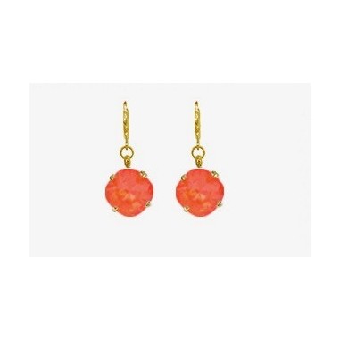 Boucles d'oreilles LIZIE en acier inoxydable Doré et crystal