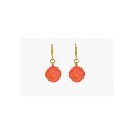 Boucles d'oreilles LIZIE en acier inoxydable Doré et crystal
