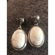 Boucles d'oreilles Ovales Empierrées