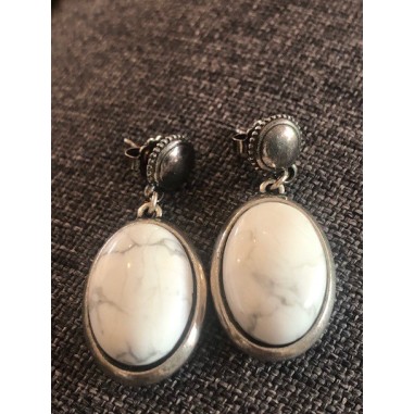 Boucles d'oreilles Ovales Empierrées
