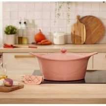 L'INCROYABLE COCOTTE COOKUT 33CM- GUIMAUVE avec sa poignée et ses maniques