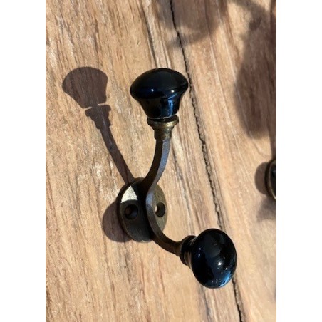 Patère en fer porte-manteau Noire