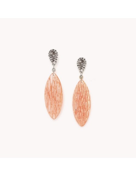 Boucles d'oreilles PAPAYA Poussoir Orange