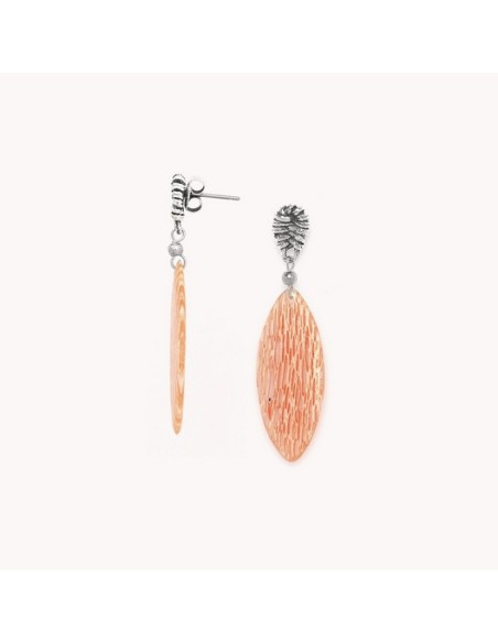 Boucles d'oreilles PAPAYA Poussoir Orange