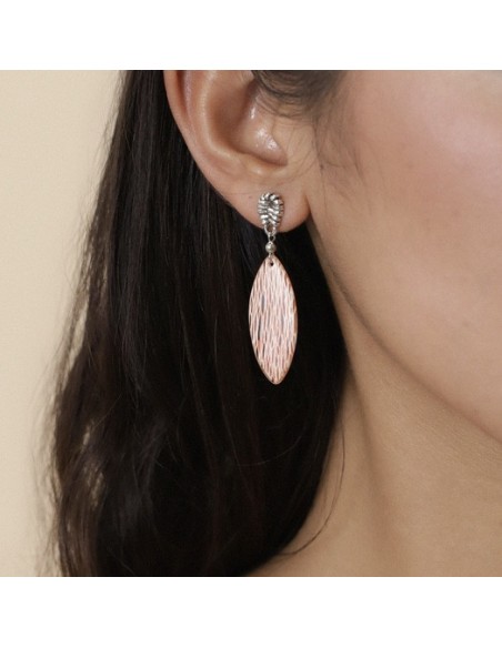Boucles d'oreilles PAPAYA Poussoir Orange