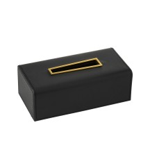 Boîte à mouchoir PU NOIR (26x13.5x8cm)