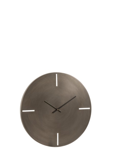 Horloge ronde Métal Gris foncé S (50.5x50.5x4cm)