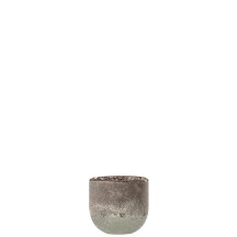 Photophore SCAVO VERRE GRIS S (11x11x9.5cm)